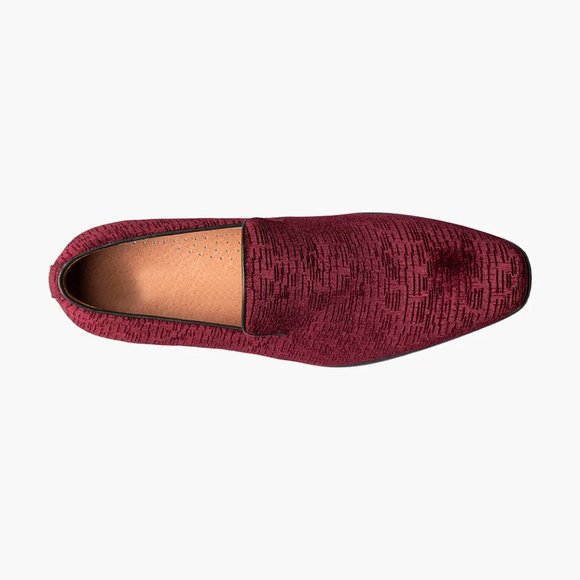 Bashwood Handmade Artificial Leather Maroon Loafers